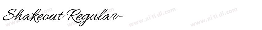 Shakeout Regular字体转换 Shakeout Regular字体转换